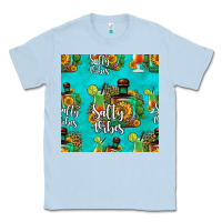 Dusty Blue salty vibes seamless pattern Classic Tee - HRA Design Shop