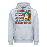 Heather Grey i living life somewhere between jesus take the whe Urban Hoodie - LillyAllenDesigns