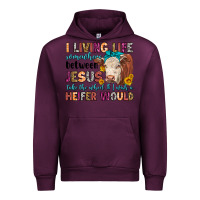 Mauve Wine i living life somewhere between jesus take the whe Urban Hoodie - LillyAllenDesigns