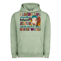 Pigment Oil Green i living life somewhere between jesus take the whe Urban Hoodie - LillyAllenDesigns