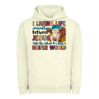 Pigment Pistachio i living life somewhere between jesus take the whe Urban Hoodie - LillyAllenDesigns