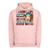 Pigment Salmon i living life somewhere between jesus take the whe Urban Hoodie - LillyAllenDesigns
