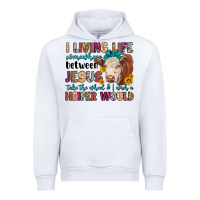 White i living life somewhere between jesus take the whe Urban Hoodie - LillyAllenDesigns