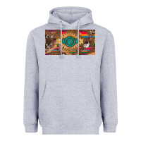 Heather Grey western gemstone and leopard with serape licanse plate Heavyweight Hoodie - Artiststas