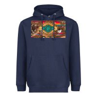 Navy western gemstone and leopard with serape licanse plate Heavyweight Hoodie - Artiststas