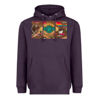 Plum western gemstone and leopard with serape licanse plate Heavyweight Hoodie - Artiststas