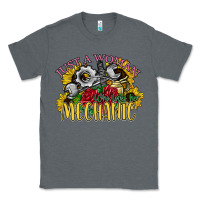 Charcoal Heather just a woman who loves her mechanic Classic Tee - SublimationCraftShop