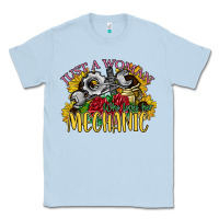 Dusty Blue just a woman who loves her mechanic Classic Tee - SublimationCraftShop