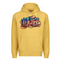 Antique Gold American babe Premium Hoodie - NancyCooperArtShop