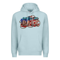 Blue Mist American babe Premium Hoodie - NancyCooperArtShop