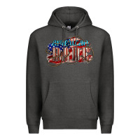 Charcoal Heather American babe Premium Hoodie - NancyCooperArtShop
