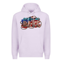 Lilac American babe Premium Hoodie - NancyCooperArtShop