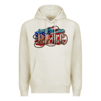 Oatmeal Heather American babe Premium Hoodie - NancyCooperArtShop