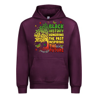 Mauve Wine title black history celebration Urban Hoodie - LillyAllenDesigns