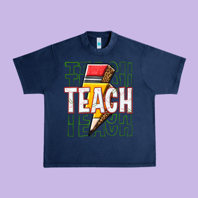 Teach Urban Heavy Tee Designed By Texasbilliewilder