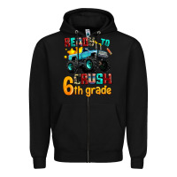 Black ready to school crush 6th grade Zipper Hoodie - AdoDesignShop