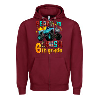 Burgundy ready to school crush 6th grade Zipper Hoodie - AdoDesignShop