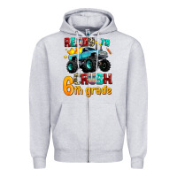 Heather Grey ready to school crush 6th grade Zipper Hoodie - AdoDesignShop