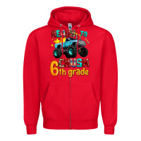 Red ready to school crush 6th grade Zipper Hoodie - AdoDesignShop