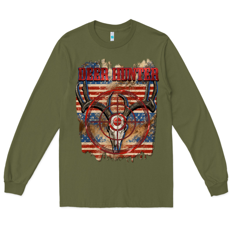 Deer Hunter 4th Of July Long Sleeve Tee by CowGirlArtShop | Teevron