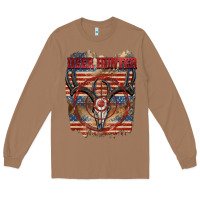Toasted Coconut Deer hunter 4th of july Long Sleeve Tee - CowGirlArtShop