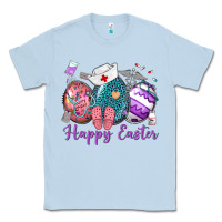 Dusty Blue happy easter eggs nurse n Classic Tee - Neo Western
