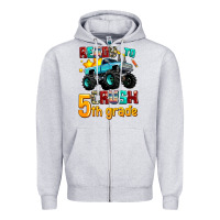 Heather Grey ready to school crush 5th grade Zipper Hoodie - AdoDesignShop