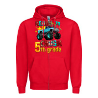 Red ready to school crush 5th grade Zipper Hoodie - AdoDesignShop