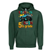 Sports Green ready to school crush 5th grade Zipper Hoodie - AdoDesignShop