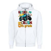 White ready to school crush 5th grade Zipper Hoodie - AdoDesignShop