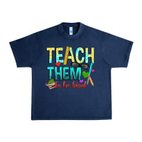 Navy teach them to be kind Urban Heavy Tee - texasbilliewilder