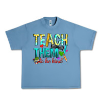 Pebble Blue teach them to be kind Urban Heavy Tee - texasbilliewilder