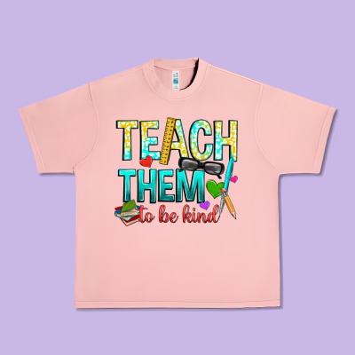 Teach Them To Be Kind Urban Heavy Tee Designed By Texasbilliewilder