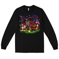Black Barn farm animals 4th of July Long Sleeve Tee - Neo Western