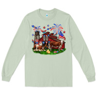 Matcha Barn farm animals 4th of July Long Sleeve Tee - Neo Western