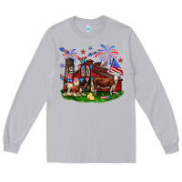 Moon Dust Barn farm animals 4th of July Long Sleeve Tee - Neo Western