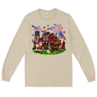Mushroom Barn farm animals 4th of July Long Sleeve Tee - Neo Western