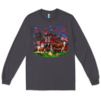 Smoke Barn farm animals 4th of July Long Sleeve Tee - Neo Western