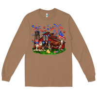 Toasted Coconut Barn farm animals 4th of July Long Sleeve Tee - Neo Western