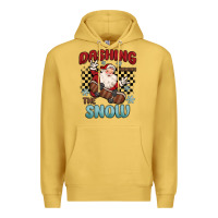 Antique Gold dashing through the snow Premium Hoodie - MaliasSmallBusiness