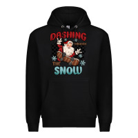 Black dashing through the snow Premium Hoodie - MaliasSmallBusiness