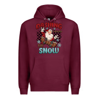 Burgundy dashing through the snow Premium Hoodie - MaliasSmallBusiness