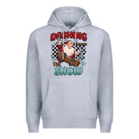 Heather Grey dashing through the snow Premium Hoodie - MaliasSmallBusiness