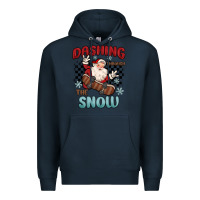 Navy dashing through the snow Premium Hoodie - MaliasSmallBusiness