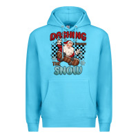 Ocean Blue dashing through the snow Premium Hoodie - MaliasSmallBusiness