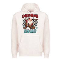 Pale Pink dashing through the snow Premium Hoodie - MaliasSmallBusiness