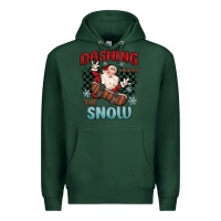 Sports Green dashing through the snow Premium Hoodie - MaliasSmallBusiness