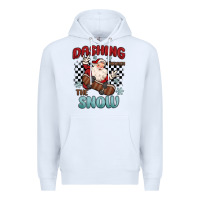 White dashing through the snow Premium Hoodie - MaliasSmallBusiness