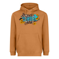 Meerkat western cowgirl and sunflower with hat and cowhide leopard Heavyweight Hoodie - Artiststas