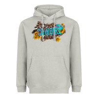 Moon Dust western cowgirl and sunflower with hat and cowhide leopard Heavyweight Hoodie - Artiststas